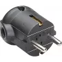 Ficha Schuko Bachmann 911.175 preta conector elétrico angular