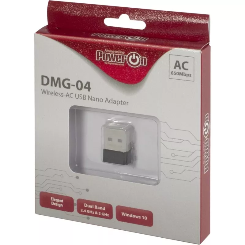 Adaptador de rede Inter-Tech USB 2.0 650 Mbit/s Wireless