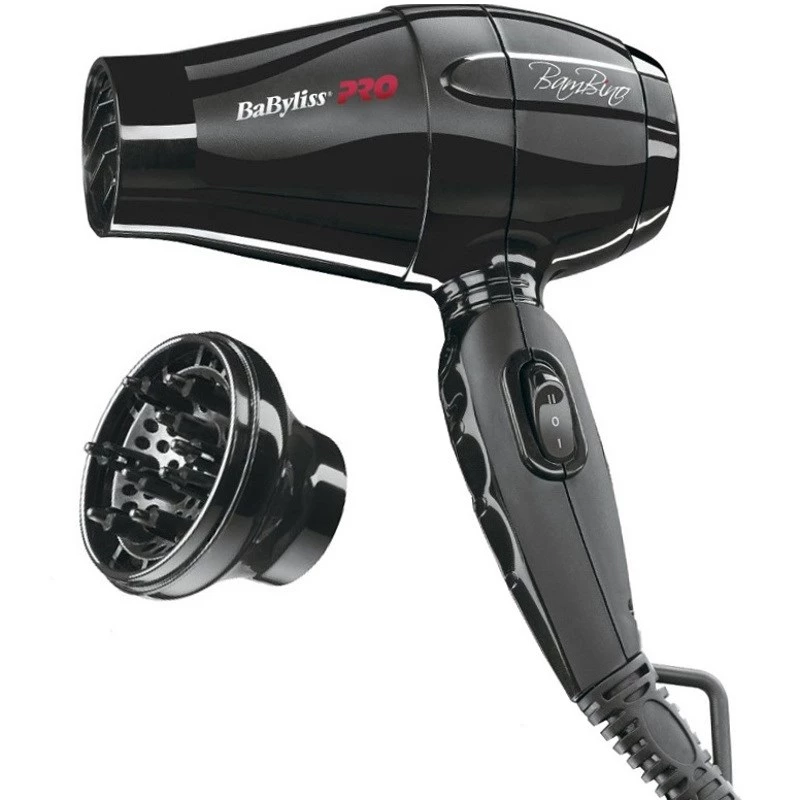 Secador de cabelo BaByliss PRO BamBino BAB5510E secador de viagem compacto e leve