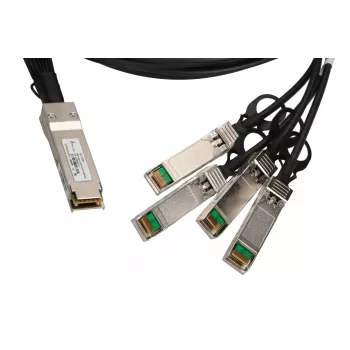Cabo DAC QSFP+ Extralink 40 Gbit/s para 4×10 Gbit/s, 3 m, 30AWG, ficha QSFP+ macho–macho