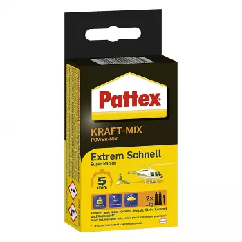 Cola de dois componentes Pattex Power Mix, 2 unid. × 12 g