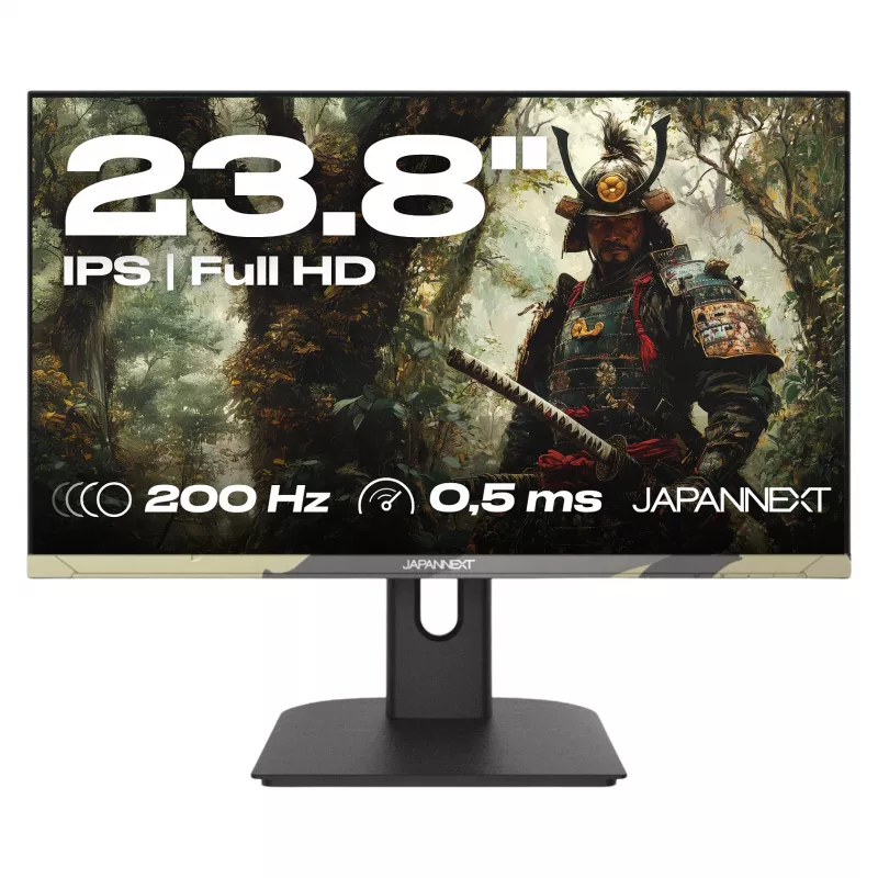 Monitor de computador JAPANNEXT JN-IPS238FHD200F-HSP-CAMO 61 cm (24 polegadas) 1920 x 1080 píxeis Full HD LCD preto