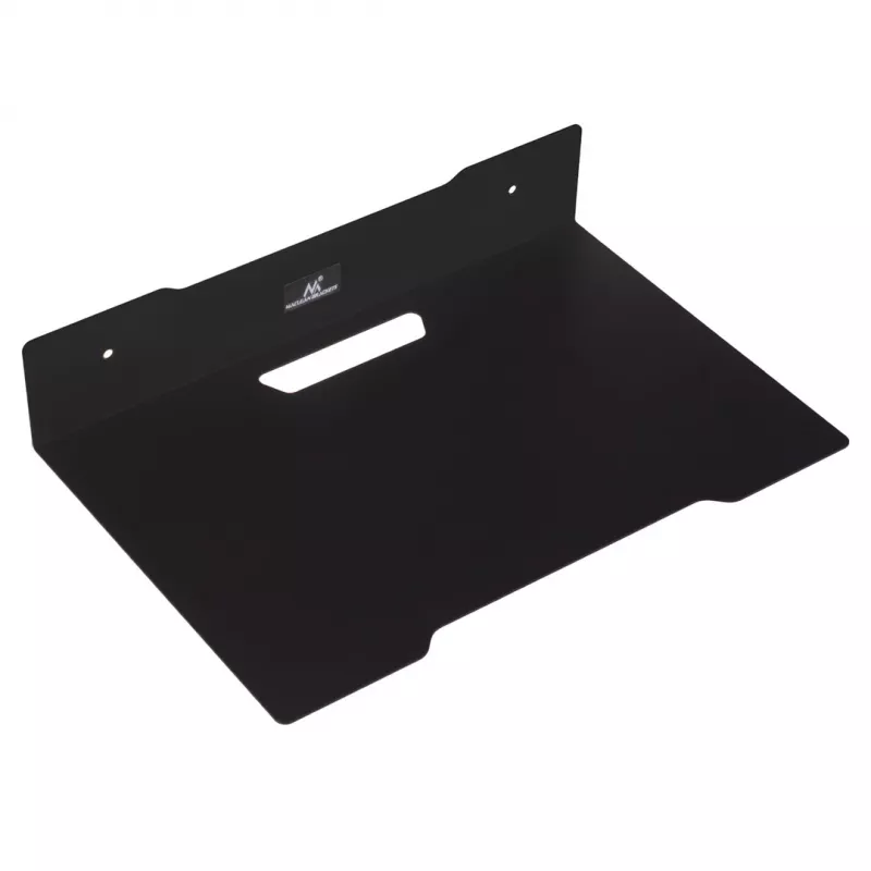 Prateleira de parede para descodificador MACLEAN MC-122, aço, preto, carga máx. 5 kg, distância entre furos 219 mm