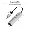 Hub USB 3.0 USB-A, slot SD/microSD, 2 em 1