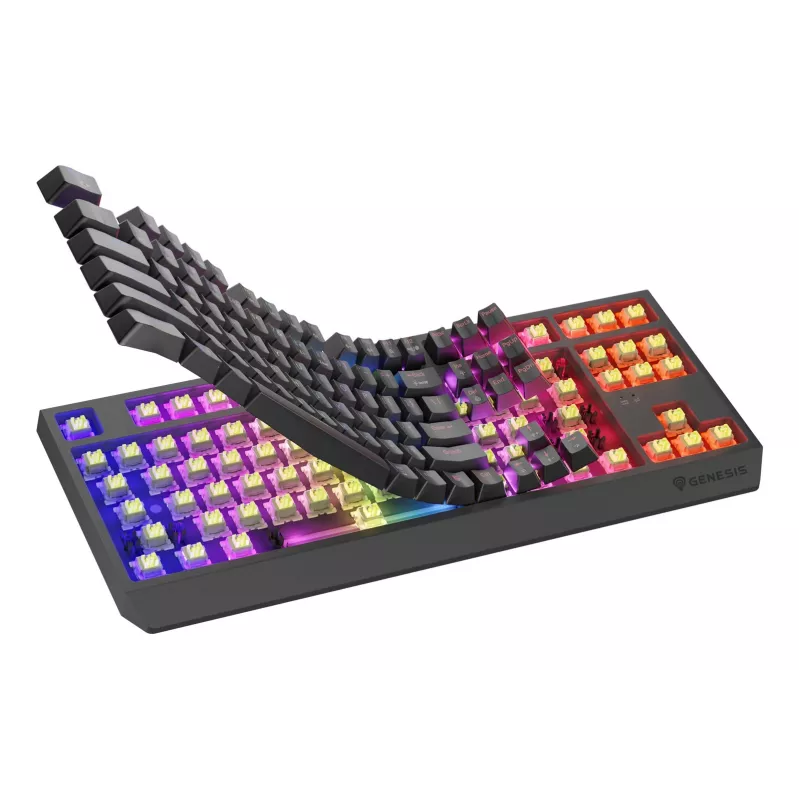 Teclado Gaming GENESIS Thor 230 TKL USB + RF Wireless + Bluetooth QWERTY US English preto