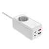 Adaptador de alimentação FIXED FIXCS65-1.5-WH com 2× USB-C PD 65 W e 2× portas USB-A