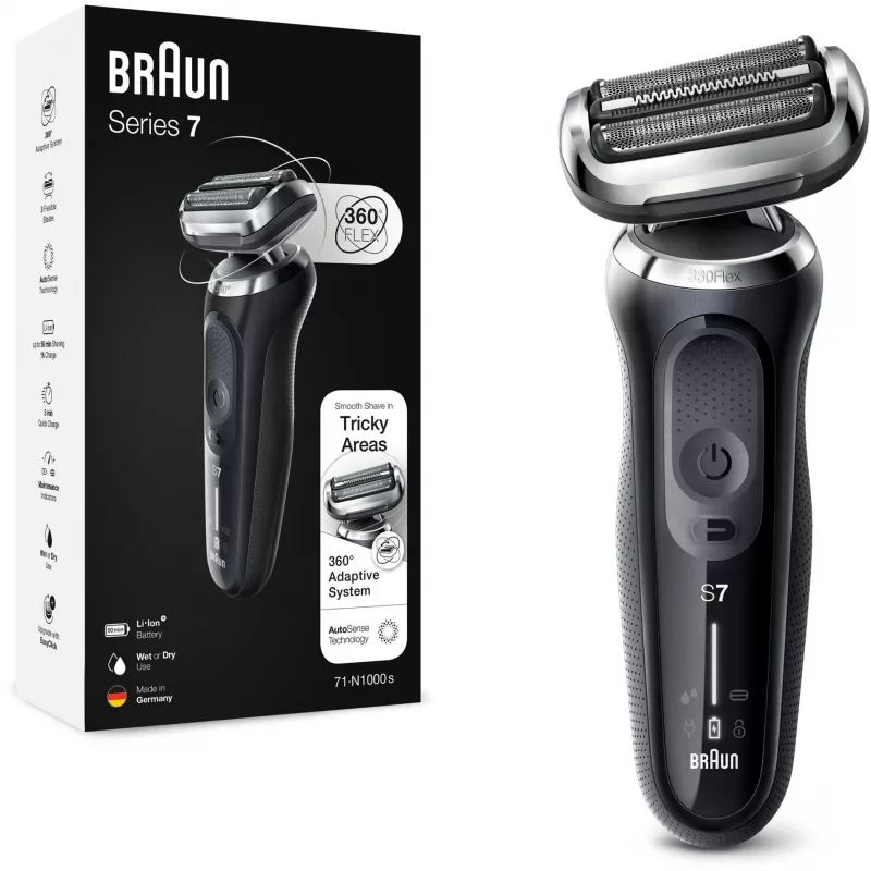 Máquina de barbear de lâmina Braun Series 7 71-N1000s preta