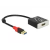 Adaptador de cabo de vídeo DeLOCK 62736 USB Type-A para HDMI 0,2 m preto