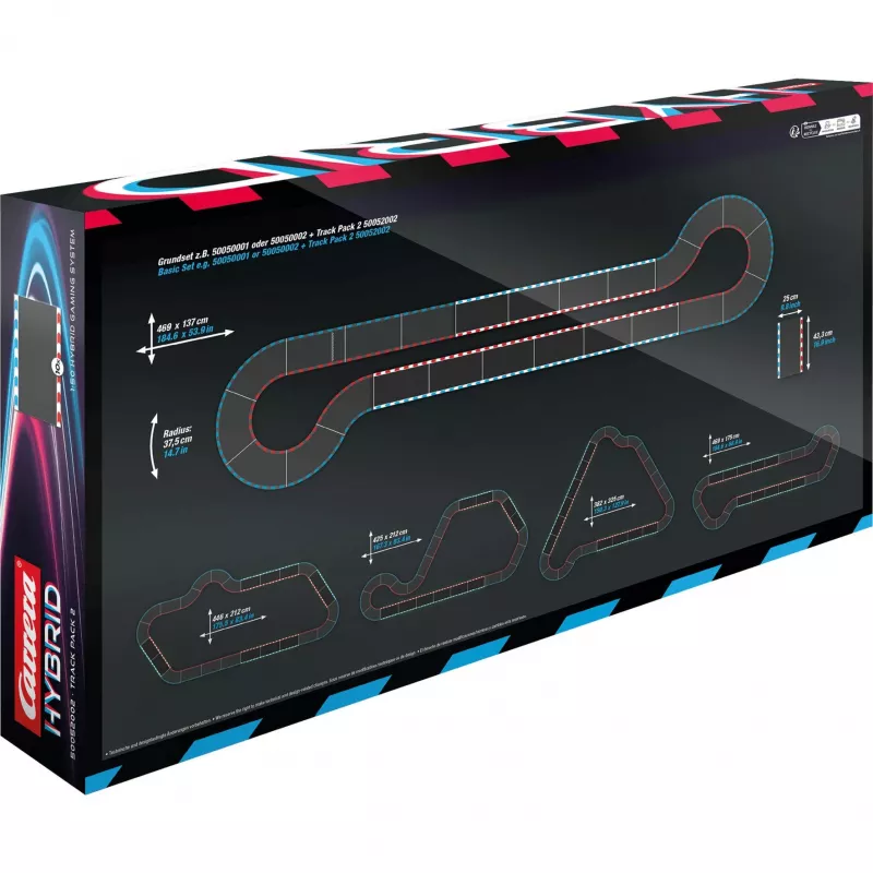 Pack de expansão de pista Slotcar CARRERA Hybrid Track Pack 2 expansão / conjunto com carro