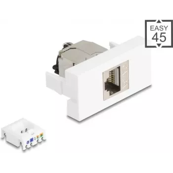 Conector modular DELOCK 90905 RJ45 Cat.6A STP — conector macho RJ45 blindado para cablagem Cat6A