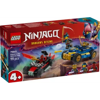 Blocos Ninjago 71840 Duelo de Corrida Rogue vs. Drix
