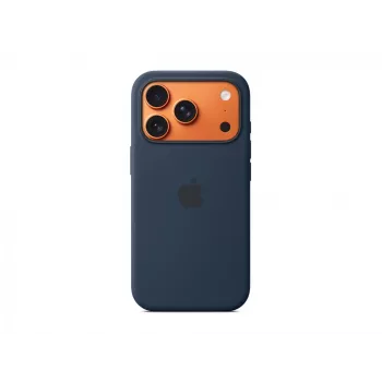 Capa de silicone Apple iPhone 17 Pro MagSafe Midnight azul-escuro