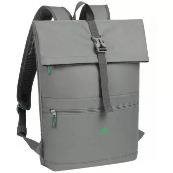 Mochila urbana Rivacase Gremio cinzento poliéster rPET 280x135x430mm