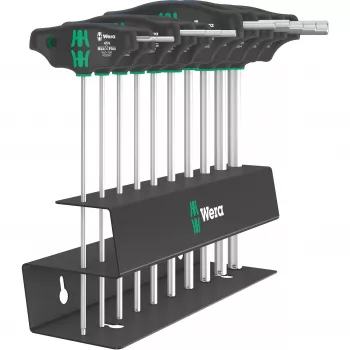 Conjunto de chaves de fendas Wera 454/10 HF Imperial 2 – conjunto de chaves de precisão de 10 peças, polegadas
