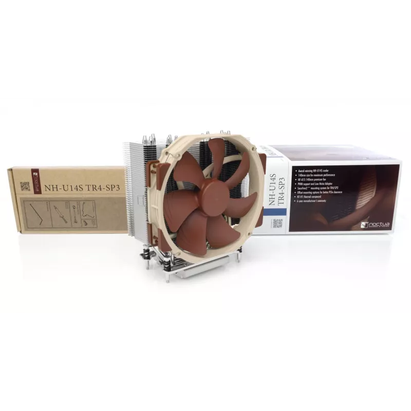 Noctua NH-U14S TR4-SP3 cooler a ar para CPU, ventoinha NF-A15 PWM de 140 mm, socket TR4/SP3/sTRX4, alumínio/cobre, 165 mm, 1,03 kg