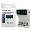 Carregador de bateria QOLTEC 50848 para células NiMH AAA (R03) e AA (R6) com visor LCD