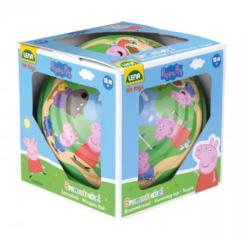 Pião 19 cm Peppa Pig em caixa