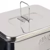 Conjunto de cozinha de campismo ESBIT CS1100ST — alumínio e aço inoxidável, 1,1 L, 659 g, preto/prateado