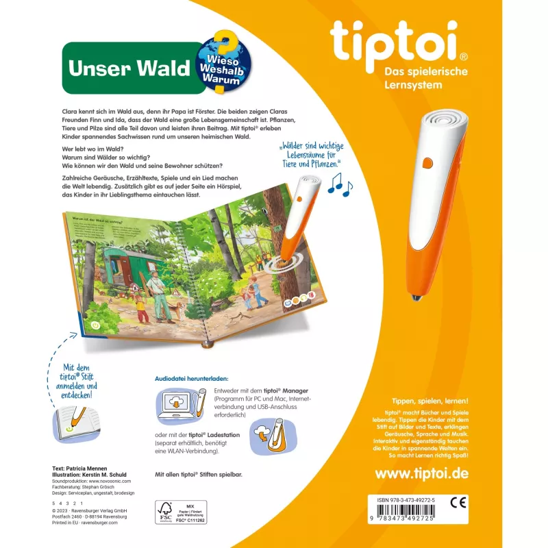 tiptoi Why? How? What For? Our Forest, livro educativo