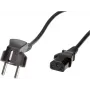ROLINE Cabo de alimentação, conector fêmea IEC reto, preto 1,8m (19.08.1018)