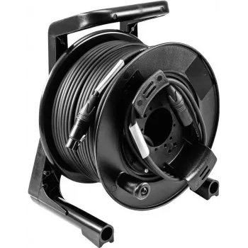 Tambor de cabo PSSO DMX 50m XLR 2x0.22 — cabo DMX de 50 m em tambor, conetores XLR, 2 x 0,22 mm²
