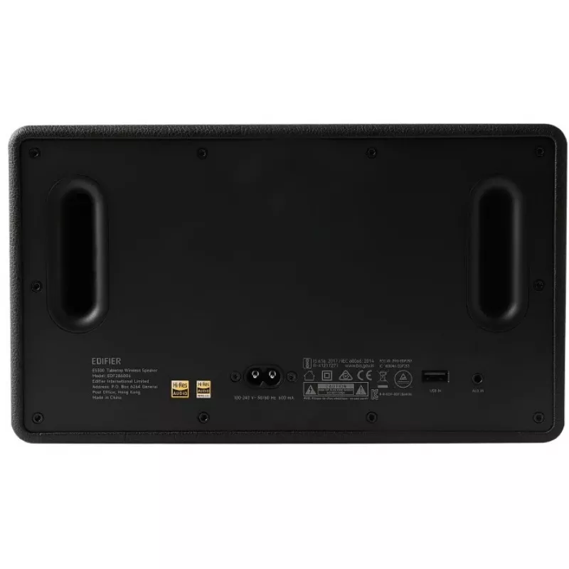 Altifalante de festa Edifier ES300 preto – 2 vias, 60 W RMS, Bluetooth LDAC/SBC, USB-A, botão rotativo