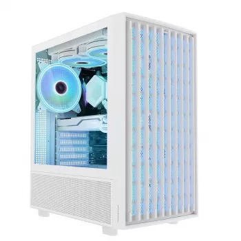 Caixa para PC MODECOM BREEZE ARGB Flow MIDI, ATX, USB 3.0 ×2 + USB-C, branco