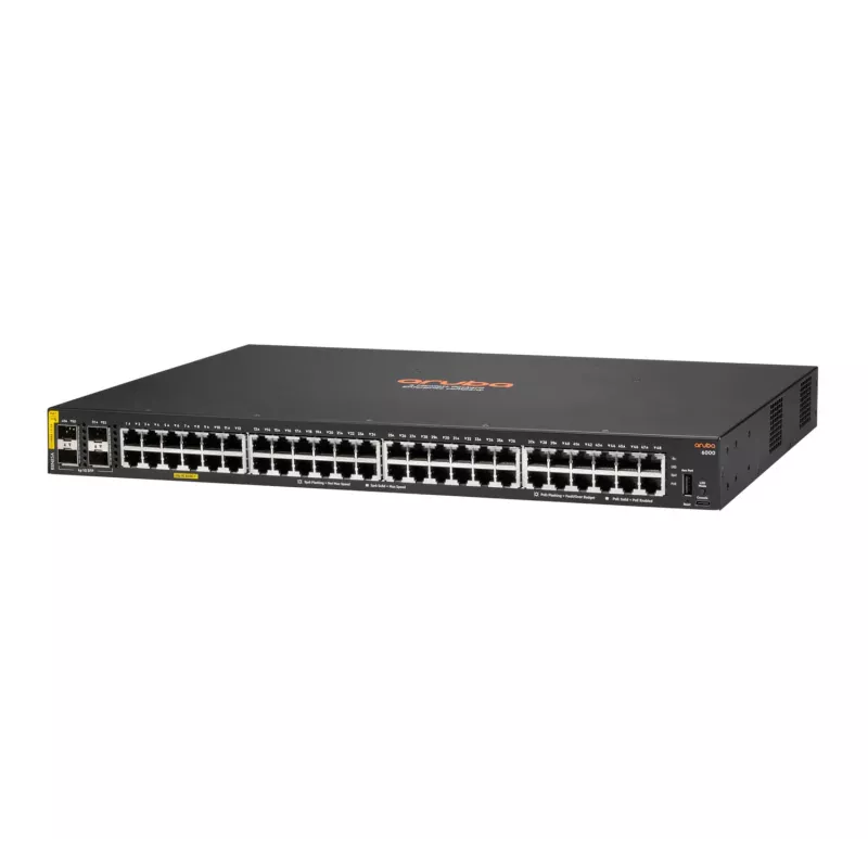Switch HPE Aruba Networking CX 6000 48G Class4 PoE 4SFP 370W Managed L3 Gigabit Ethernet (10/100/1000) Power over Ethernet (PoE) 1U