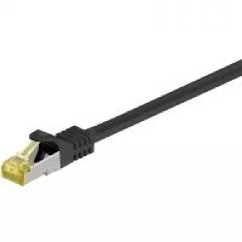 Wentronic Goobay - Cabo patch - RJ-45 (M) - RJ-45 (M) - 30,0 m - SFTP, PiMF - Cabo Cat.7 bruto - moldado, sem halogéneos - Preto (91680)