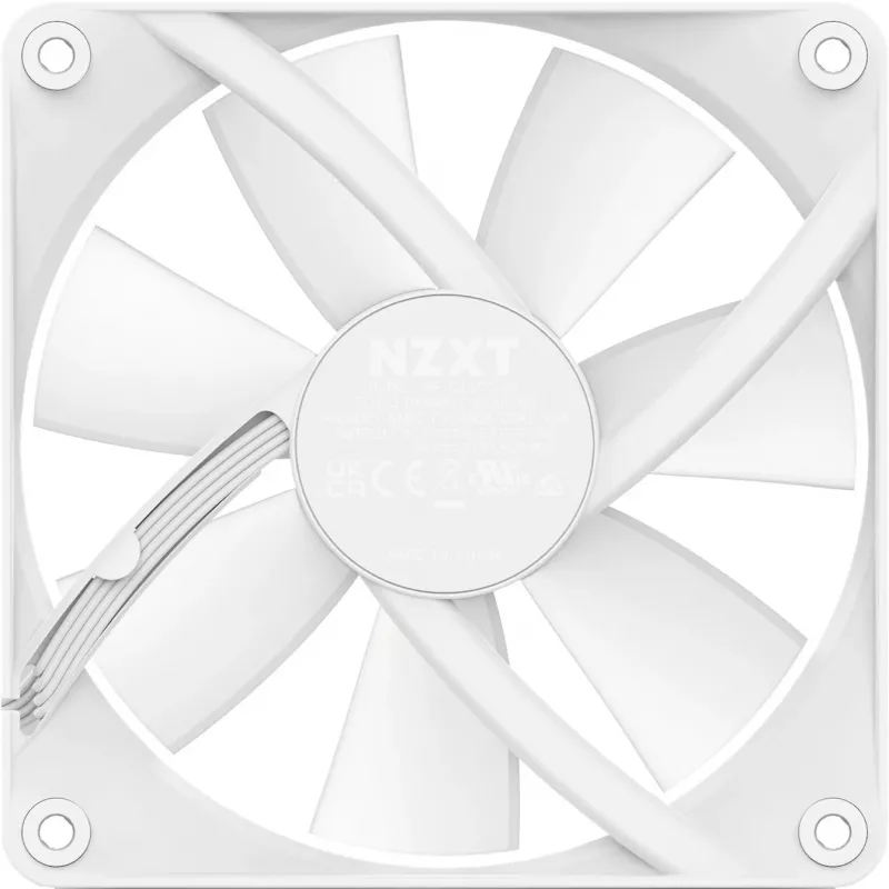 NZXT F120 RGB Core RF-C12SF-W1 ventoinha de caixa de 120 mm, 500–1800 RPM, PWM, branca