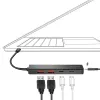 Hub USB-C, 4 portas 2x USB-A, 2x USB-C, preto