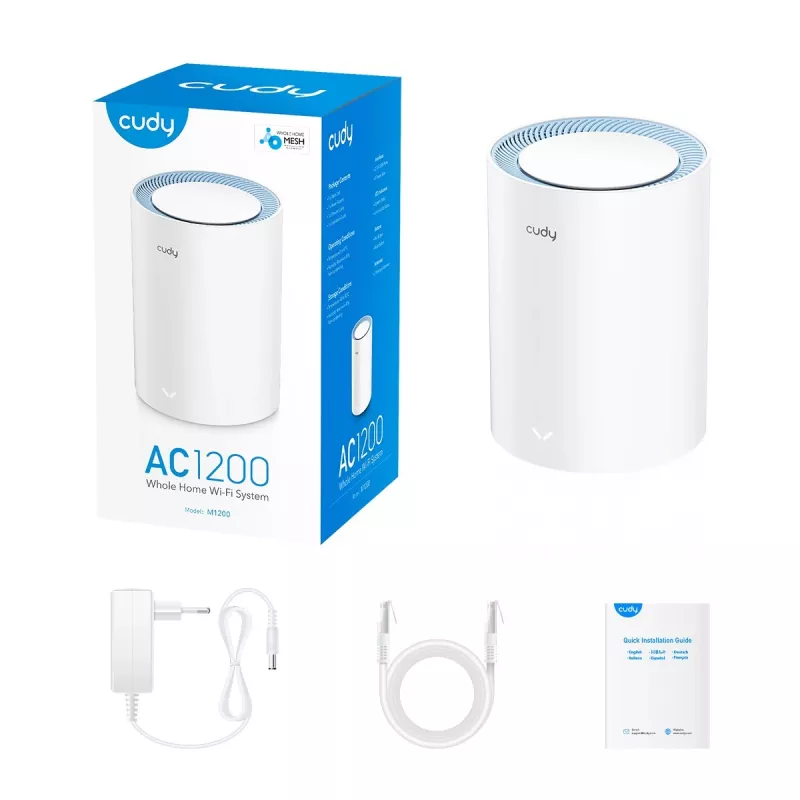 Sistema Mesh Cudy M1200 Dualband Wi-Fi 5 802.11ac branco