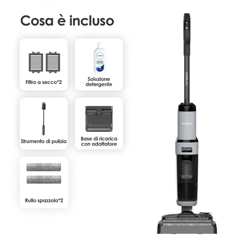 Limpador de pavimentos sem fios Tineco Floor One i5 Stretch Plus – esfregona a húmido e a seco mais leve em formato vertical