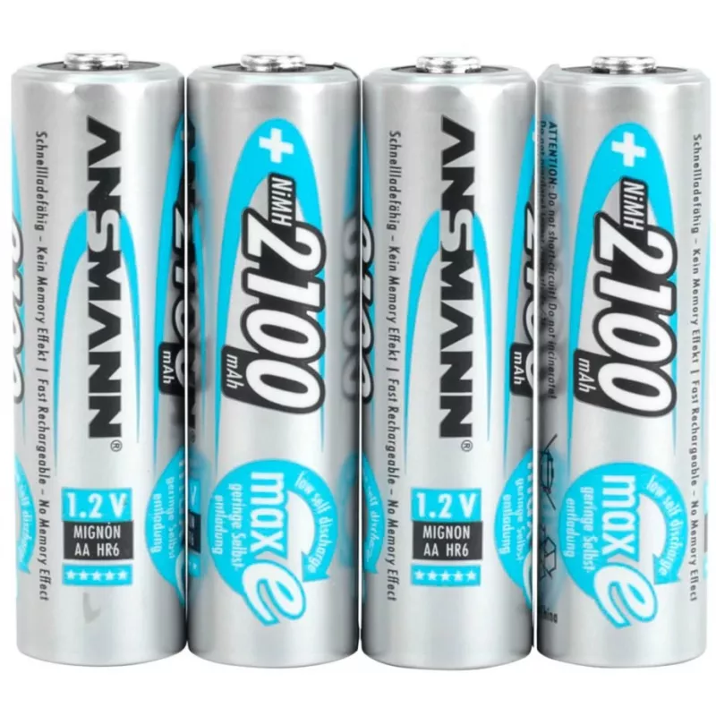 1x4 pilhas recarregáveis Ansmann maxE NiMH Mignon AA 2100 mAh 5035052