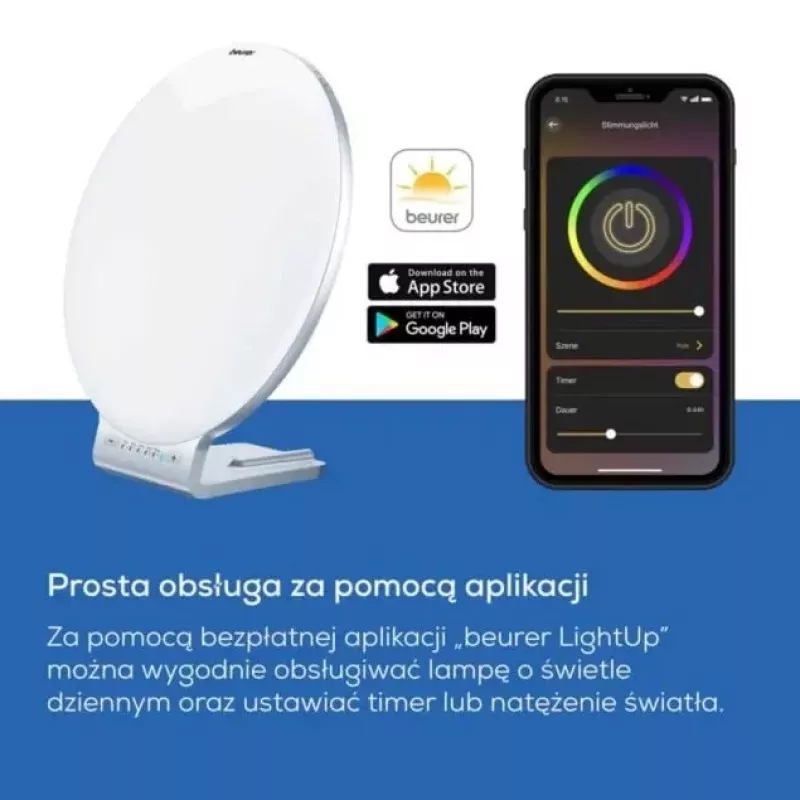 Lâmpada de fototerapia Beurer TL100 – intensidade de 10.000 lux, design energeticamente eficiente