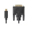 Adaptador de cabo de vídeo LANBERG CA-CMDV-10CU-0030-BK, USB Type-C para DVI-D, 3 m, preto