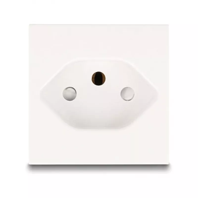 Tomada com terra DELOCK Easy 45 T13 Suíça 45×45 mm, 250 V / 10 A, branco