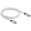 Cabo HDMI DeLOCK Ultra High Speed 48 Gbit/s 8K 60 Hz prateado 1 m