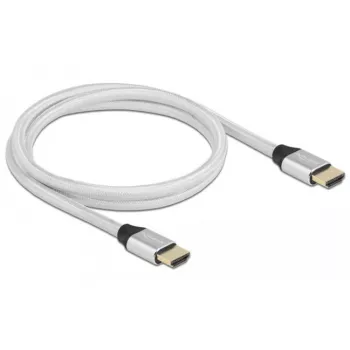 Cabo HDMI DeLOCK Ultra High Speed 48 Gbit/s 8K 60 Hz prateado 1 m