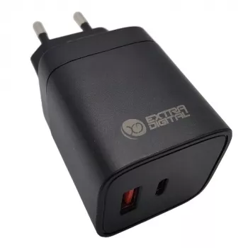 Carregador EXTRA DIGITAL GaN USB Type-C, USB Type-A: 45 W, PPS