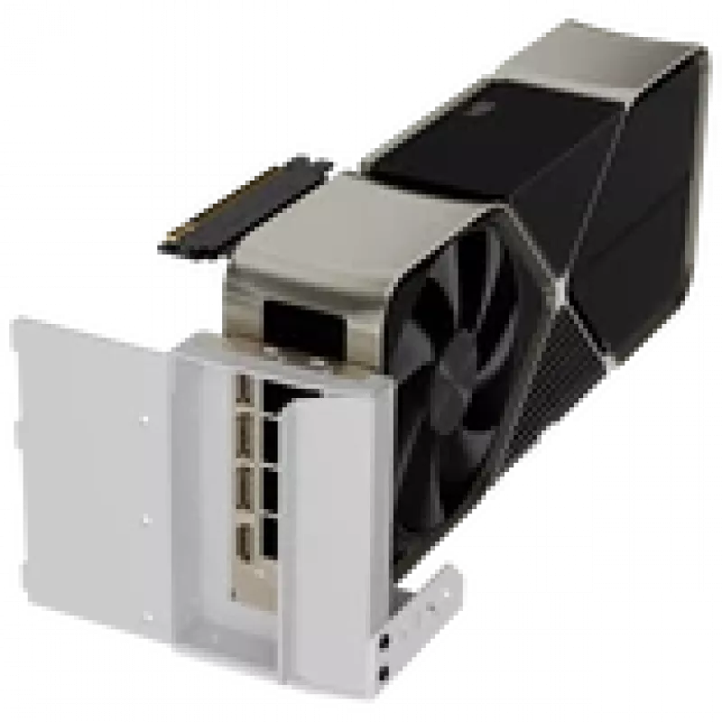 Conjunto de montagem vertical para GPU APNX GAZU-1045 Branco — suporte vertical para GPU para caixas de PC, acabamento branco