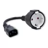 Adaptador de alimentação QOLTEC 53906 IEC 320 C14 para SCHUKO 16A 250V