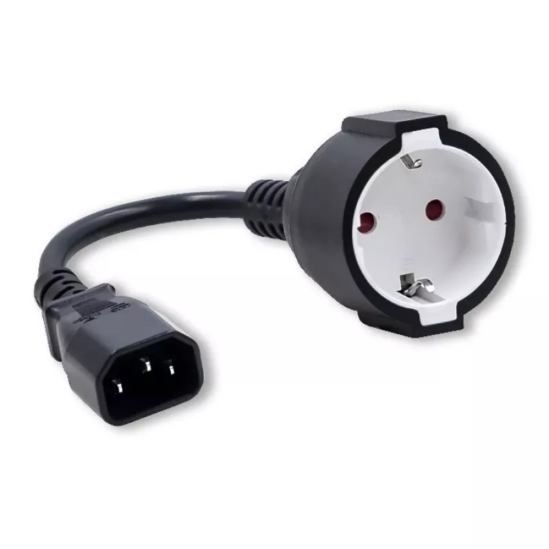 Adaptador de alimentação QOLTEC 53906 IEC 320 C14 para SCHUKO 16A 250V