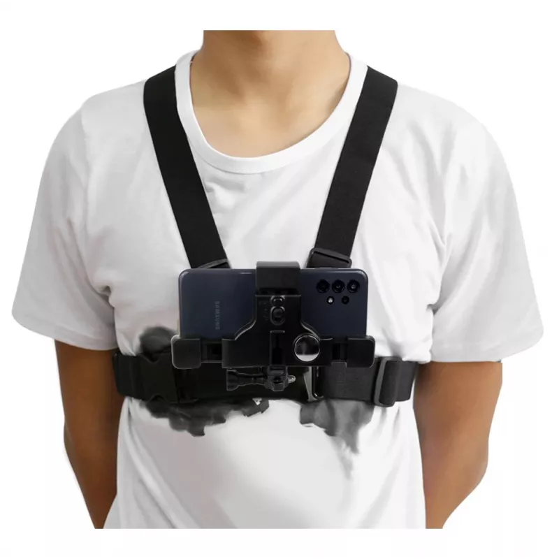Arnês desportivo MACLEAN MC-445 — suporte peitoral universal para telemóveis, câmaras e GoPro