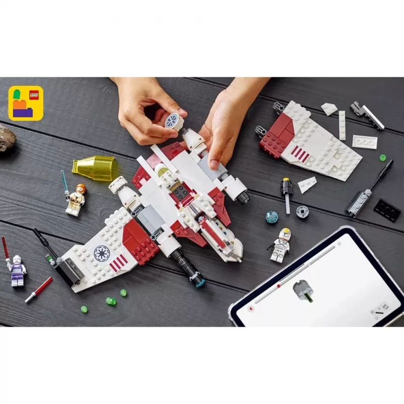 LEGO Star Wars V-19 Torrent Fighter 75432 conjunto de construção — 567 peças, 3 minifiguras, modelo de exposição e de brincar