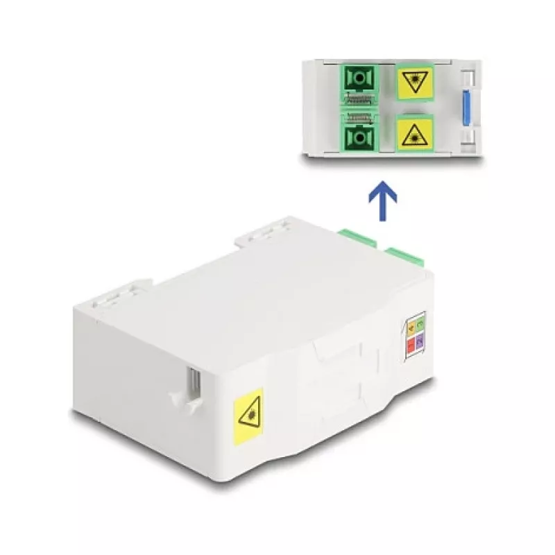 Caixa de ligação de fibra ótica DeLOCK 88097 SC simplex branca