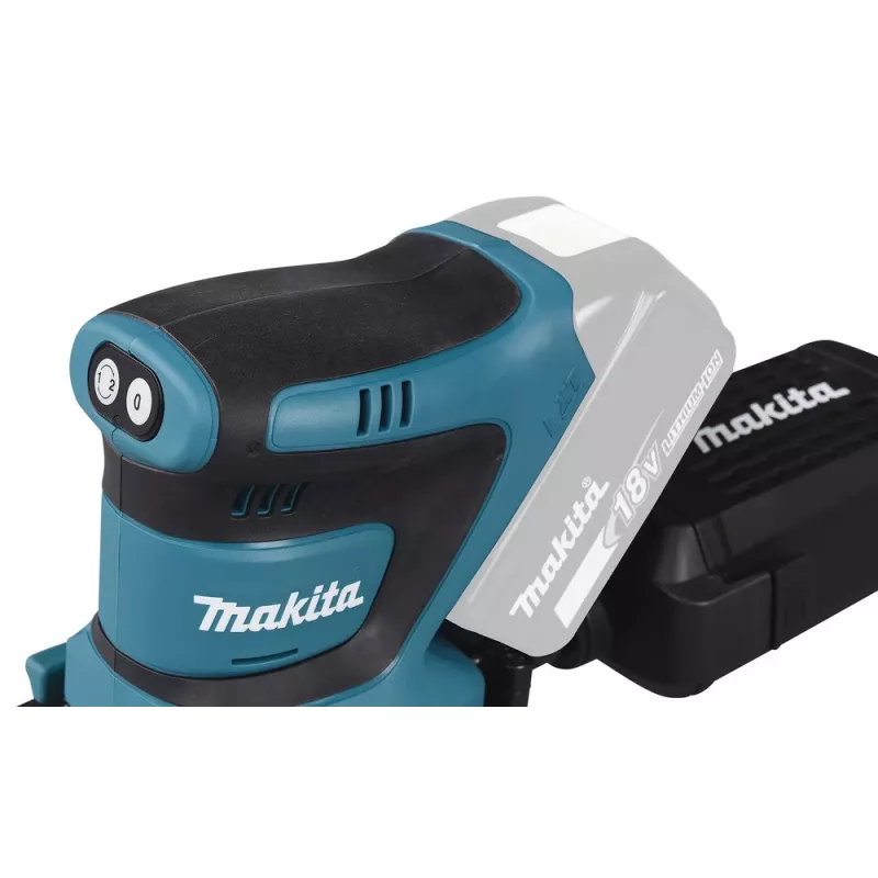 Lixadora orbital excêntrica portátil Makita DBO480Z, 14000 OPM, preto, azul, 210 W