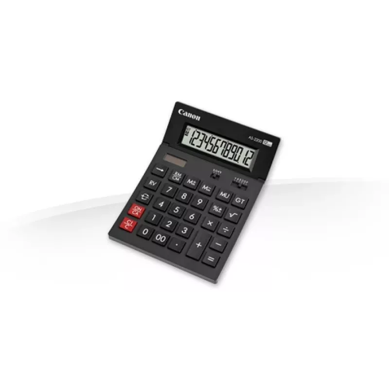 Calculadora Canon AS-2200 de secretária com visor preto