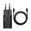 Carregador rápido Baseus Super Si 1C 20W com cabo USB-C para Lightning 1m (preto)