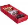 Caixa de arrumação allit 456571 — organizador de plástico 185×500×81 mm, vermelho